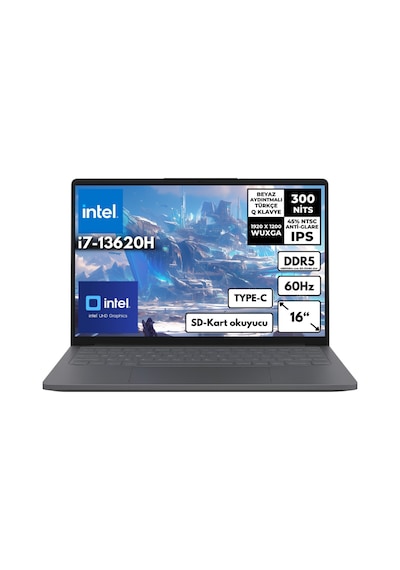Lenovo Ideapad Slim 3 83K2001WTRHMF4 i713620H 40 GB DDR5 1 TB SSD Intel UHD Graphics 16" WUXGA Free Dos Dizüstü Bilgisayarı