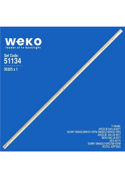Arçelik A42 Lw 9377 42'' 1 Adet Tv Led Bar Tvnizin İçindeki Led Barla Aynısı Olduğunu Görmeden Almayınız. Led Bar Ürünlerinde Paket Açıldığında İade Kabul Edilmemektedir.