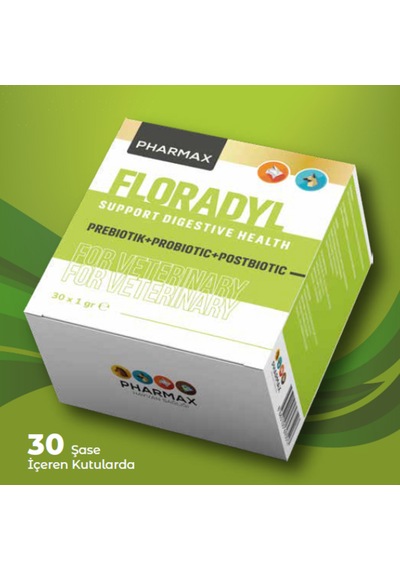 Pharmax Floradyl Kedi Köpek Sindirim Sistemi Desteği 30x1 Gr Şase