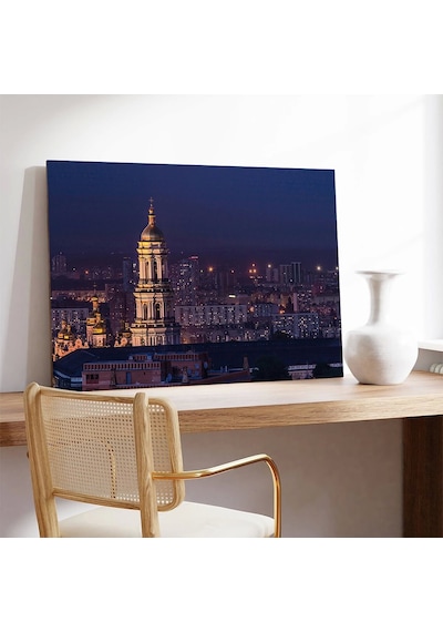 Katedralin Gece Görünümü Kanvas Tablo