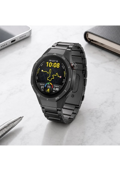 Huawei Watch Gt5 Pro 46mm İle Uyumlu Katlanır Klipsli Paslanmaz Çelik Saat Kordonu