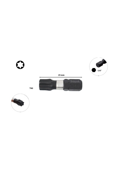 Ceta Form T40 X 25 Mm Darbeli Torx Bits Uç Cb/812tm