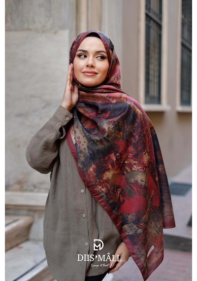 Mimiyum Estella Desen Soft Şal Bordo