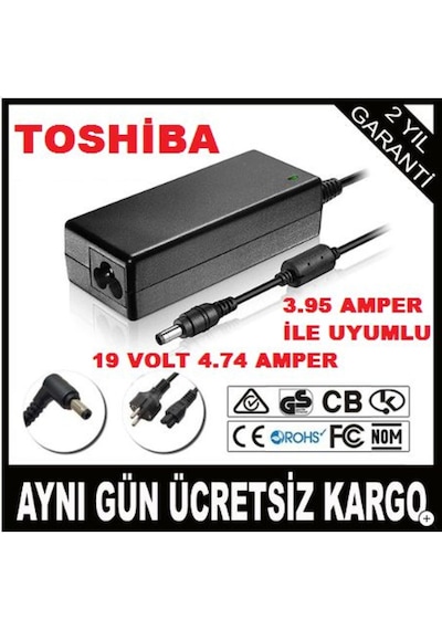 Toshiba N17908 N 17908 Uyumlu Adaptör 19 Volt 4,74 Amper