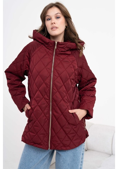 FTZ Women Ftz Kadın Kapitone Kaban Bordo 30966 Bordo