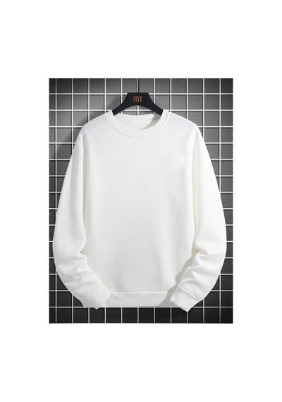 Tarzsokak Mountain & Slogan Graphic Drop Shoulder Sweatshirt Beyaz