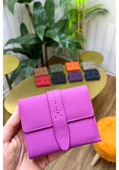Lily Fuşya Hakiki Deri Kadın Cüzdan Kibar Şık Ve Kullanışlı Pembe