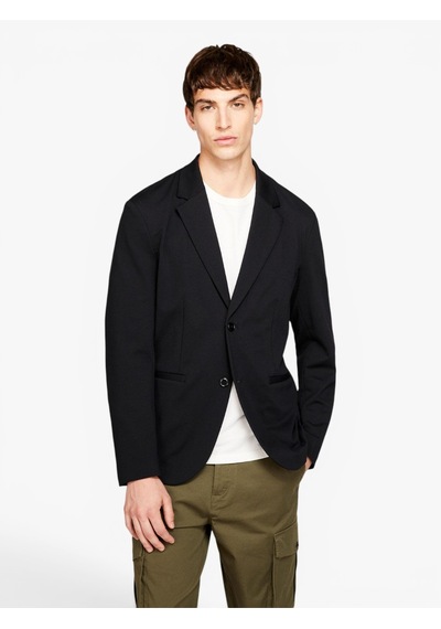 Sisley Rahat Kalıp Astarsız Ceket Erkek Siyah Mont - 323a285ssw015
