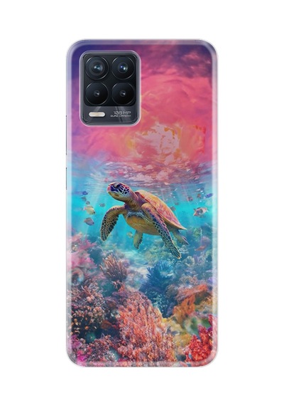 Realme 8 - 8 Pro Kılıf Boutique Baskılı Resimli Kaplumbağa Pcode -065