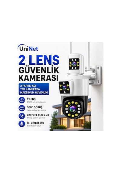 Ys-1010 5 Mp Çift Kameralı Wifi Ptz Güvenlik Kamerası