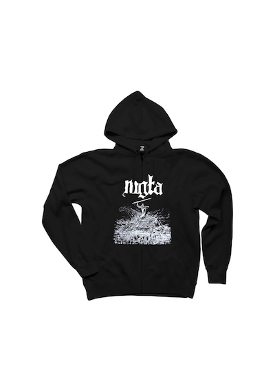 Mgla Age Of Excuse Siyah Fermuarlı Kapşonlu Sweatshirt Siyah