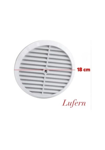 Aç Kapa Yalıtımlı Havalandırma Ayarlı 18 Cm Beyaz Kapak Cam Menfezi Doğalgaz Aparatı Yuvarlak