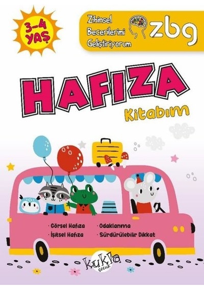 3 - 4 Yaş Hafıza Kitabım - ZBG Zihinsel Becerilerimi Geliştiriyorum - Buçe Dayı - Kukla