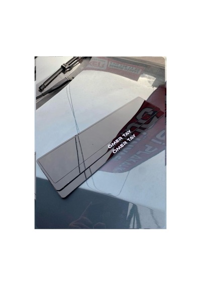 Lazer Kesim Sade Tasarım 2 Adet Lüks Pianoblack Oto Pleksi Plakalık - 607403378