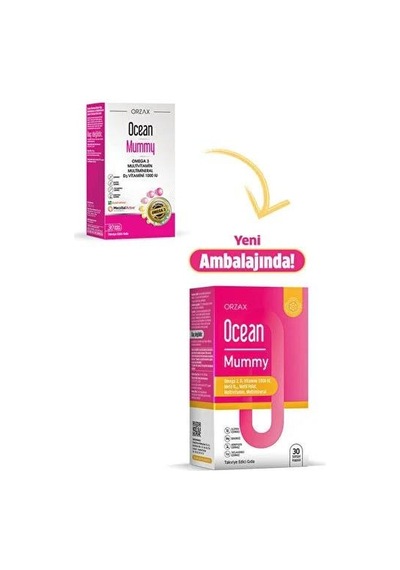 Ocean Mummy Omega3, Vitamin D3 1000ıu, Metil B12, Methyl Folate, Multivitamin, Multimineral 30 Kapsül
