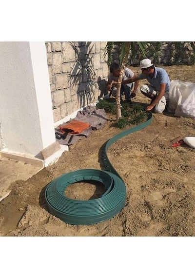 Mgf Antrasit 25mt. Plastik Çim Ayırıcı Sınırlayıcı Bordür Ayraç