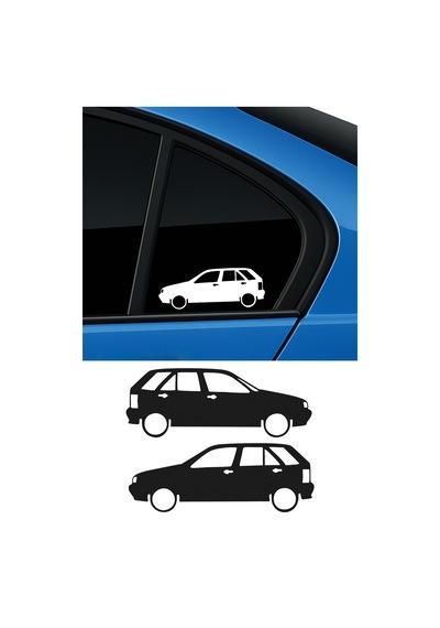 2 Adet Fiat Tipo Basık Oto Sticker - Kelebek Cam Sticker 25x9 Cm