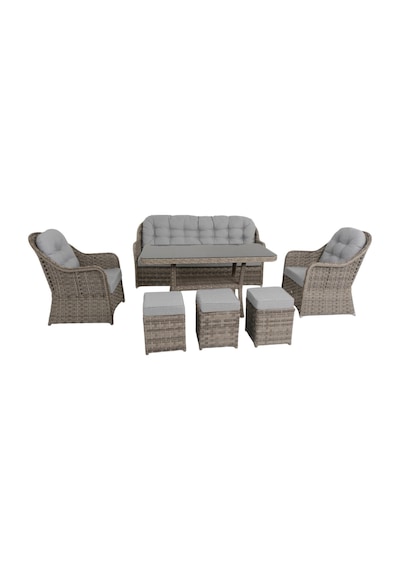 Radiance 3 Puflu Rattan Oturma Grubu Rehome