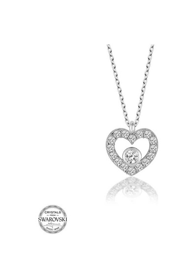 Swarovski Taşlı Gümüş Kalp Kadın Kolye (521273790)