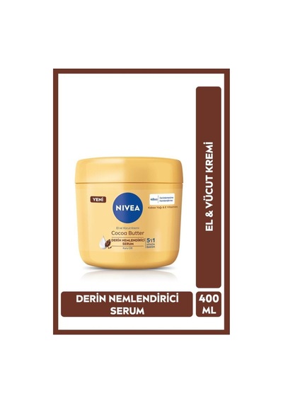 El Ve Vücut Bakım Kremi Cocoa Butter 400 Ml Nemlendirici Ve Yenileyici Kakao Yağı Ve E Vitamini Pr