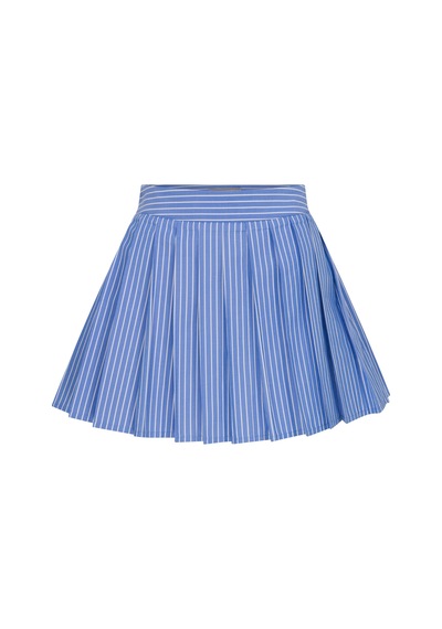 Sagaza Studio Ss6013 Pileli Mini Etek İndigo