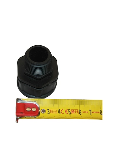 Siyah 3/4" x 1" Erkek Dişli Azaltıcı Adaptör – PVC Su ve Sulama Boru Bağlantı Parçası