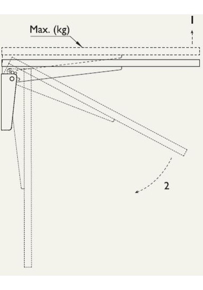 Katlanır Duvar Masa Ayağı 45cm 001