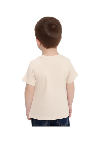 Breeze Erkek Bebek Cep Detaylı Basic T-shirt-15832 Bej
