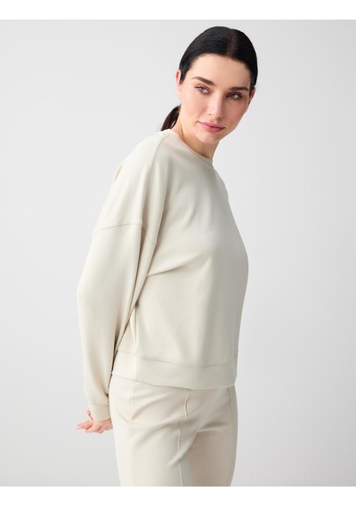 Jimmy Key Jimmy Key Taş Uzun Kollu Bisiklet Yaka Modal Örme Sweatshirt 5ww235403928