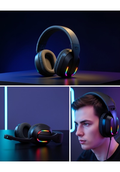 Kablosuz Oyuncu Kulaklığı Rgb Aydınlatmalı Uczzzpgb500bluetoothoyuncukulaklığı-4