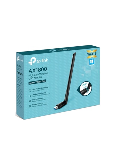 Lexroo Tx35u Plus Ax1800 Wi-fi 6 Kablosuz Usb Adaptör 1800 Mbps Hız Çift Bant