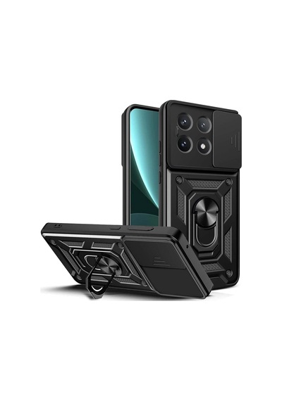 Tr Constraın Xiaomi Poco X6 Pro İle Uyumlu Kaze Tora Kamera Korumalı Sürgülü Yüzüklü Armor Military Tank Kızakl