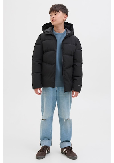 Jack & Jones Jjglobal Puffer Jacket Jn Siyah Erkek Çocuk Mont Siyah