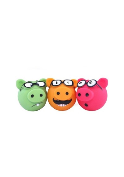 Happy Pet Piggles Komik Surat Desenli Sesli Köpek Oyuncağı 3'lü Paket