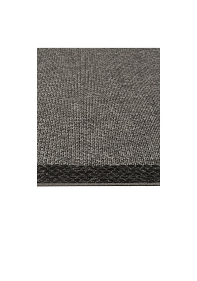 Woolhome Naturel Sisal 2001 Antrasit Siyah Kolay Temizlenebilen Kaymaz Salon Mutfak Halısı Antrasit - Siyah