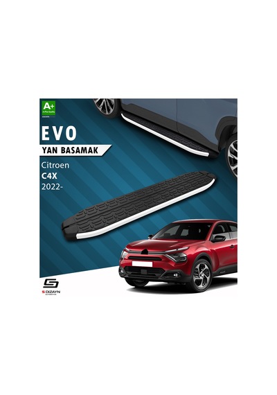 S-dizayn Citroen C4 X Evo Aluminyum Yan Basamak 183 Cm 2022 Üzeri