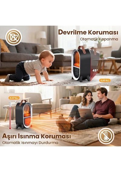 Cata Ct-6055 Uludağ Taşınabilir Şömine