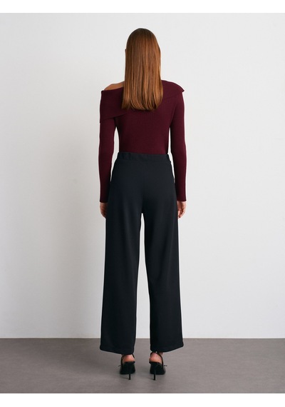Dilvin 72189 Kemerli Pantolon-siyah Siyah