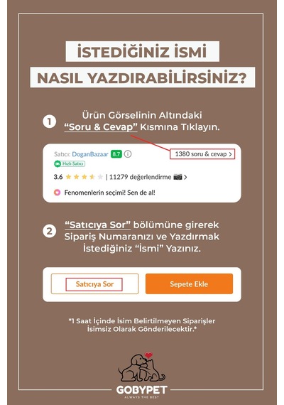 İsme Özel Yıkanabilir Kedi Köpek Çadırı Kolay Kurulum