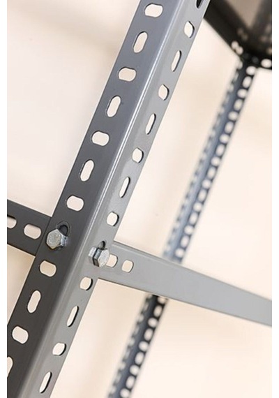 Çelik Raf 31x93x200 Cm 5 Katlı Galvaniz Raf, Depo, Bakkal, Kiler, Dosya, Market, Kitaplık Rafı Gri