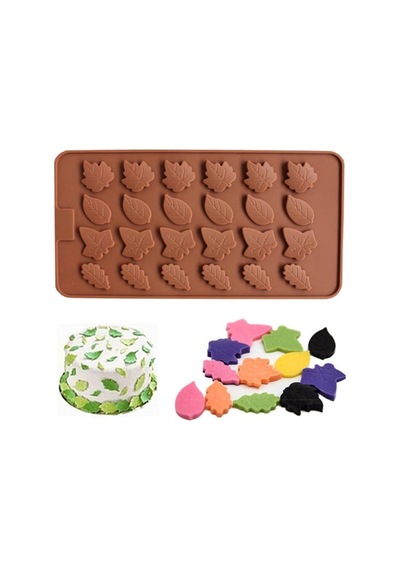 Silikon Yaprak Desenli Çikolata Kek, Çikolata, Dondurma, Tart, Muffin, Mum,kalıbı Goldcakes