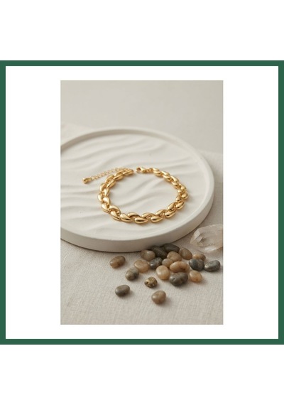 Bezos Gold Renk Sarmal Damla Model Kadın Bileklik Bzs01