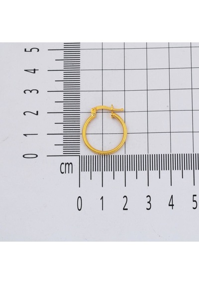 Ajda 22 Ayar Altın Halka Küpe Yken35806