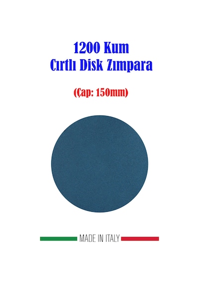 Grin Su Geçirmez Cırtlı Disk Film Zımpara 150 MM 1200 Kum