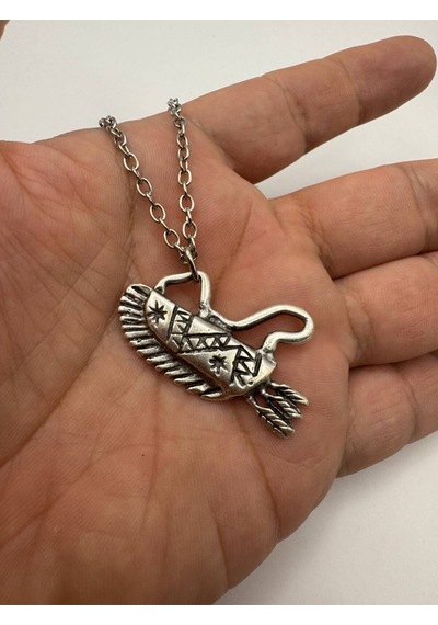Kızılderili Desenli Ok Çantası Figürlü Unisex Kolye Savaşçı Ruh Ve Doğanın Gücü Çok renkli