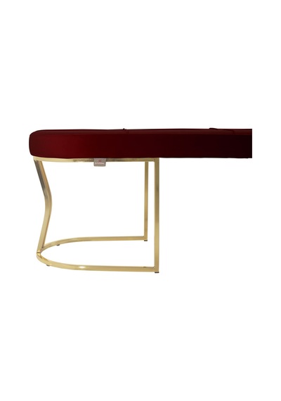 Viego Gold Collection- Bordo Kapitoneli Chester Model Puf & Bench & Koltuk & Uzun Makyaj Puff & Yatak Ucu