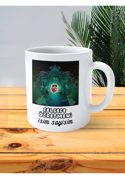 Felsefe Öğretmeni Baskılı Kupa Bardak İsimli Kişiye Özel Bebek Sanat Çok Renkli