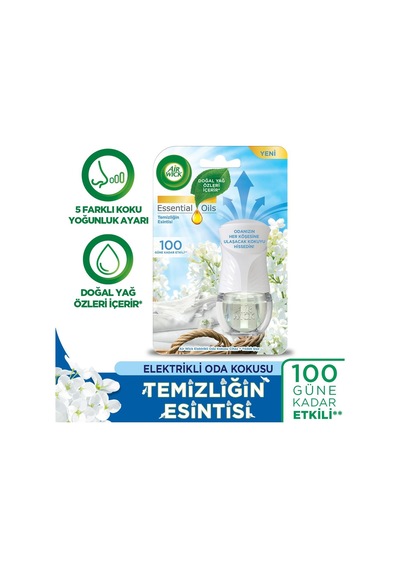 Air Wick Lavanta + Temizliğin Esintisi Elektrikli Oda Kokusu Cihaz Kit 2'li + Yedek Şişe 4'lü
