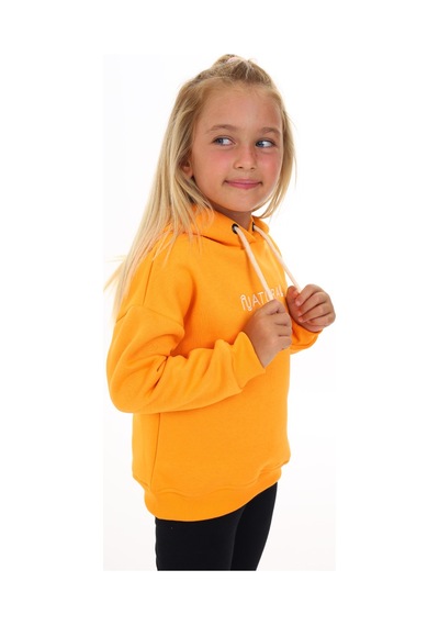 Toontoy Kız Çocuk Nakışlı Sweatshirt Hardal