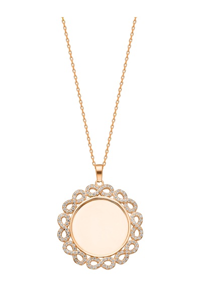 Luna Kolye 719105 Rose Gümüş